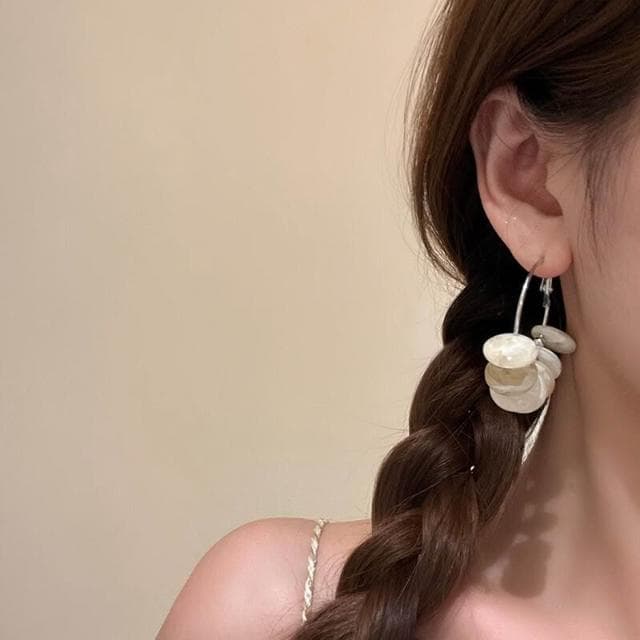 耳環民族風串珠耳環女高級感耳圈海邊度假小眾耳墜耳飾 耳環耳釘耳飾女生耳環法式耳環流行百搭耳釘生日禮物貼耳耳環