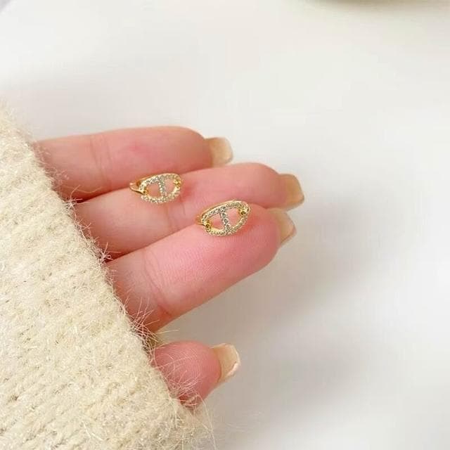 耳環S銀針豬鼻子耳環女精致高級感耳扣小眾設計耳飾 耳環耳釘耳飾女生耳環法式耳環流行百搭耳釘生日禮物貼耳耳環