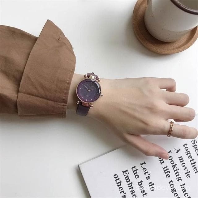 小李甄選  手錶女款學生簡約潮流ins風小衆輕奢滿天星設計高級感女士僊女錶