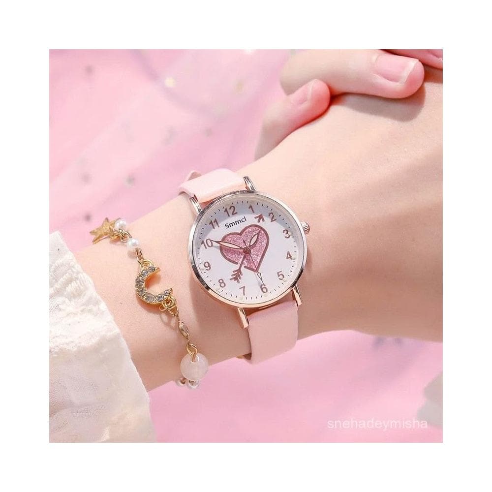 小李甄選  兒童手錶女ins風網紅小香風指針式學生高級時尚防水簡約夜光錶盤