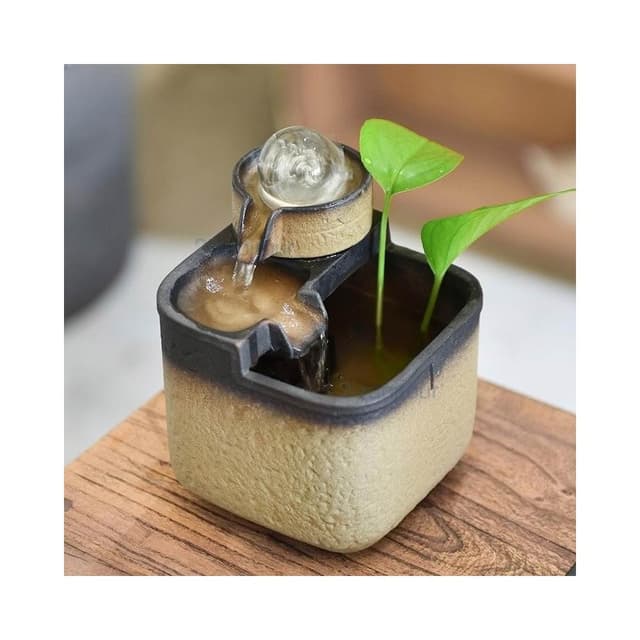 流水擺件 循環風水球 辦公室桌面擺件 開業喬遷禮物 時來運轉 療癒小物 辦公室風水陶瓷擺件 陶瓷噴泉