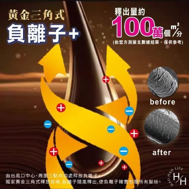 【TESCOM】負離子吹風機 金色 TID930TW