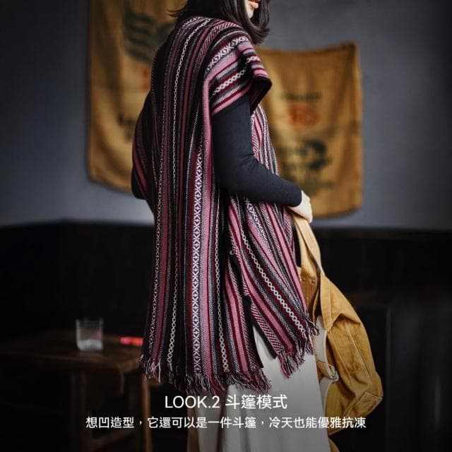 【馬登工裝】針織套頭無袖坎肩馬甲背心斗篷披護肩風圍巾脖外搭套女士秋冬