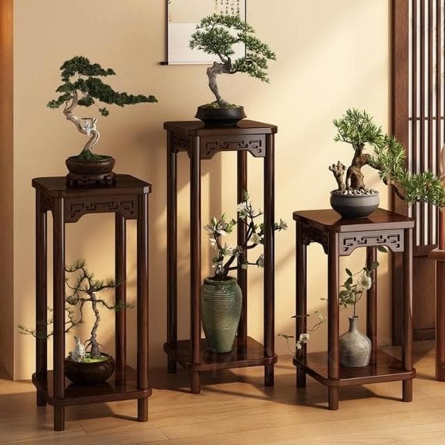 高腳置物架 陽台植物花台 室內擺放架 實木植物架 小型花盆 盆景托架 實木花台展架 盆栽展示架 室內
