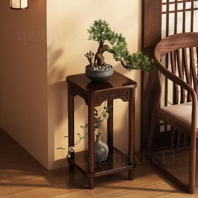 室內盆景托架 實木花台展架 陽台植物花台 擺放架 實木植物架 小型花盆 盆栽展示架 室內綠蘿花幾 高
