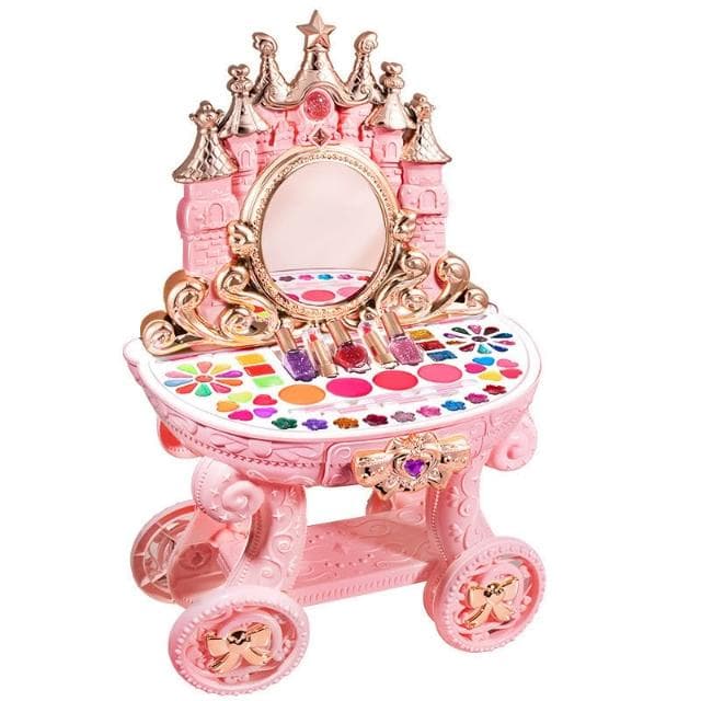 新款兒童化妝品玩具公主娃娃套裝梳妝台過家家女孩彩妝盒生日禮物
