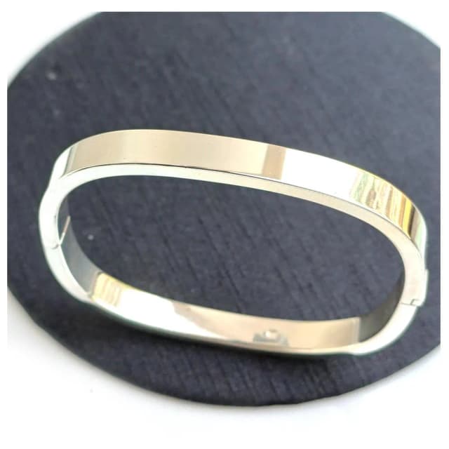 【KATE】銀飾 7mm極簡方框純銀手環 光面手環 個性手環 都會時尚感 休閒風手環 生日禮物 情人禮物