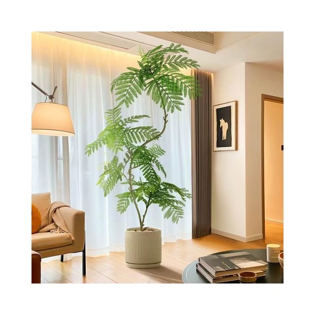 暖巢家居 藍花楹 仿真綠植 室內盆栽 大型仿生植物 造景樹 假花 擺設 客廳落地擺件