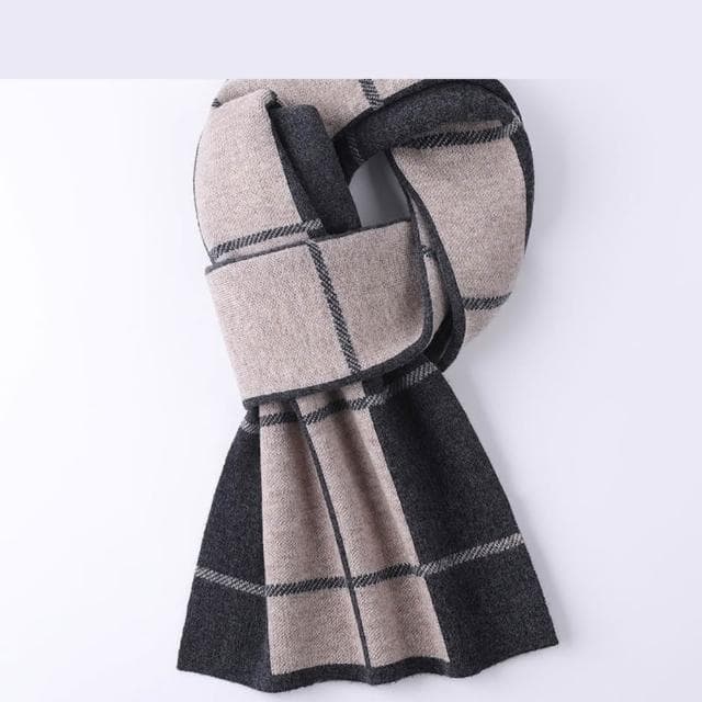 【米蘭精品】現貨+預購 頂級100%羊毛圍巾圍脖秋冬季加絨厚磅保暖針織圍巾休閒-韓版撞色男女配件74mi2