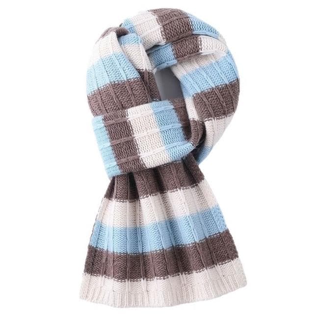 【米蘭精品】現貨+預購 頂級100%羊毛圍巾圍脖秋冬季加絨厚磅保暖針織圍巾休閒-韓版撞色男女配件74mi2