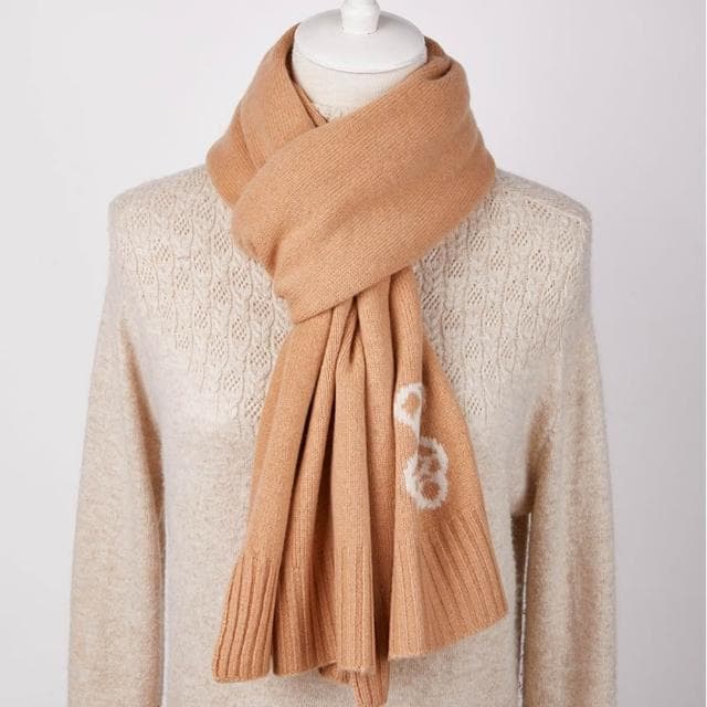 【米蘭精品】現貨+預購 頂級100%羊毛圍巾圍脖秋冬季加絨厚磅保暖針織圍巾休閒-小熊甜美風男女配件74mi15