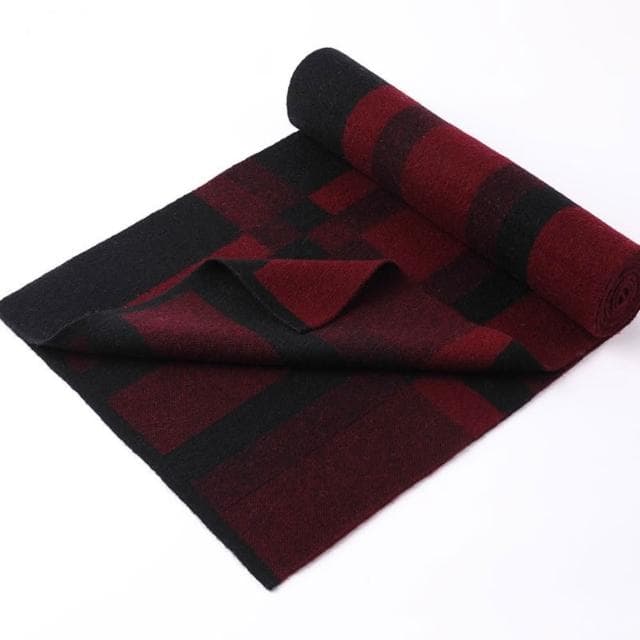 【米蘭精品】現貨+預購 頂級100%羊毛圍巾圍脖秋冬季加絨厚磅保暖針織圍巾休閒-格子秋冬簡約男女配件74mi18