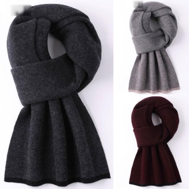 【米蘭精品】現貨+預購 頂級100%羊毛圍巾圍脖秋冬季加絨厚磅保暖針織圍巾休閒-時尚穿搭加厚男女配件74mi19