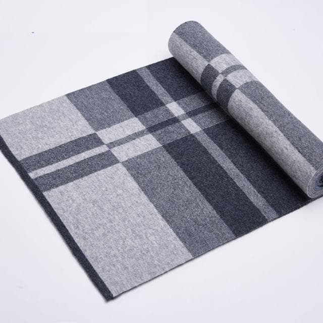 【米蘭精品】現貨+預購 頂級100%羊毛圍巾圍脖秋冬季加絨厚磅保暖針織圍巾休閒-格紋韓版百搭男女配件74mi32