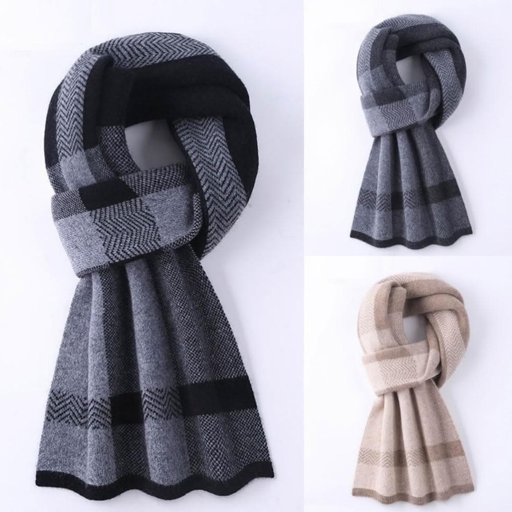 【米蘭精品】現貨+預購 頂級羊毛圍巾羊絨圍脖秋冬季加絨厚磅保暖針織圍巾休閒-高檔格紋羊絨男女配件74mi36