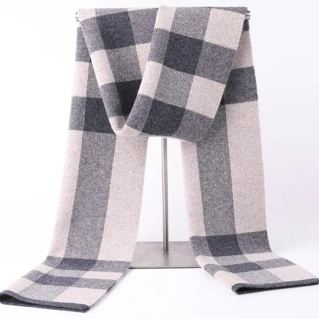 【米蘭精品】現貨+預購 頂級羊毛圍巾羊絨圍脖秋冬季加絨厚磅保暖針織圍巾休閒-新款格紋百搭男女配件74mi46