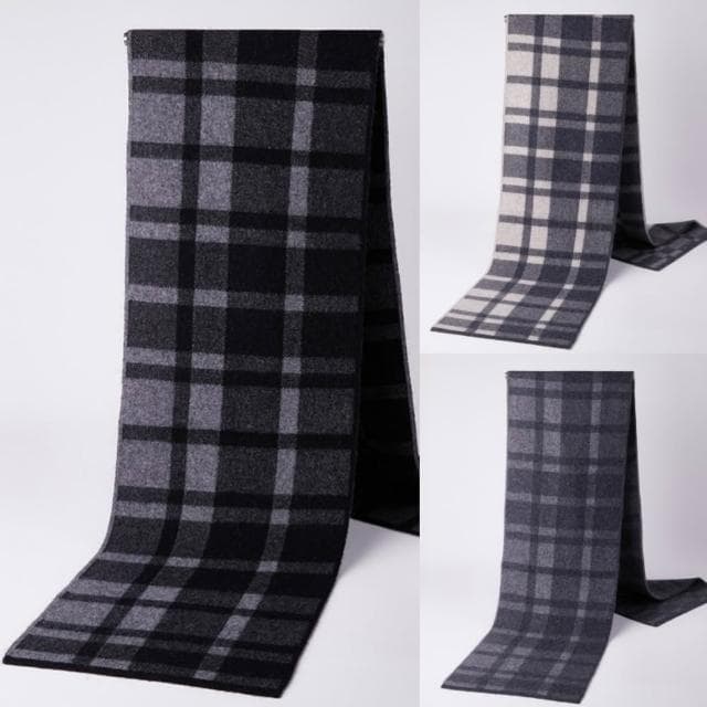 【米蘭精品】現貨+預購 頂級羊毛圍巾羊絨圍脖秋冬季加絨厚磅保暖針織圍巾休閒-格子冬季韓版男女配件74mi49