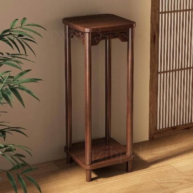 室內擺放架 實木植物架 小型花盆 盆景托架 實木花台展架 盆栽展示架 室內綠蘿花幾 腳置物架 陽台植