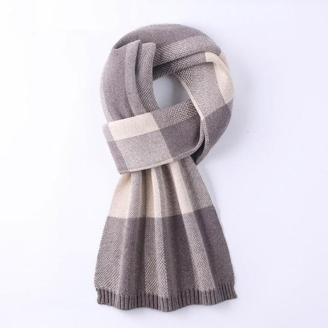【米蘭精品】現貨+預購 頂級羊毛圍巾羊絨圍脖秋冬季加絨厚磅保暖針織圍巾休閒-格紋百搭韓版男女配件74mi55