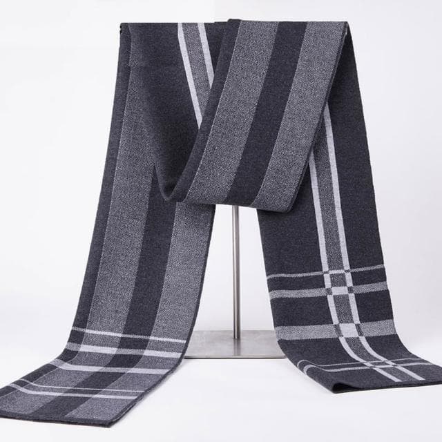 【米蘭精品】現貨+預購 頂級羊毛圍巾羊絨圍脖秋冬季加絨厚磅保暖針織圍巾休閒-經典格紋男冬男女配件74mi63