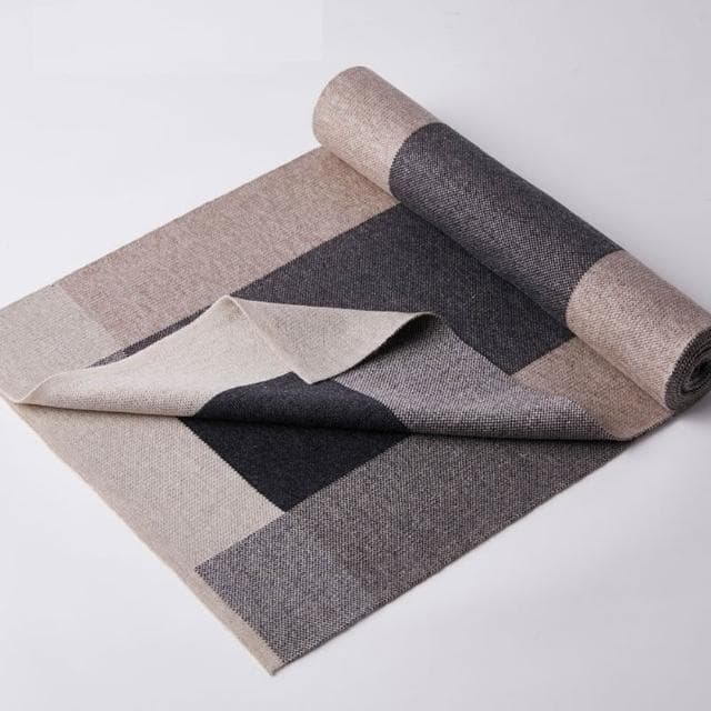 【米蘭精品】現貨+預購 頂級羊毛圍巾羊絨圍脖秋冬季加絨厚磅保暖針織圍巾休閒-羊毛格條圍巾男女配件74mi78