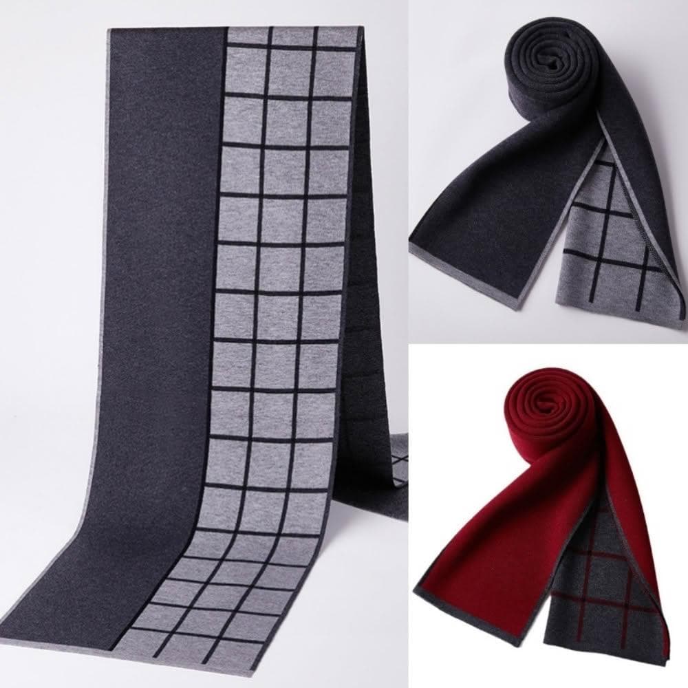 【米蘭精品】現貨+預購 頂級羊毛圍巾羊絨圍脖秋冬季加絨厚磅保暖針織圍巾休閒-格紋圍巾時尚男女配件74mi86
