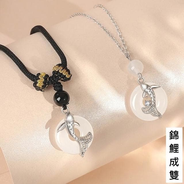【巴黎精品】現貨+預購 頂級925純銀項鍊女項鍊項鏈鎖骨鍊情人節禮物情侶對鍊-錦鯉成雙男女飾品a1li83