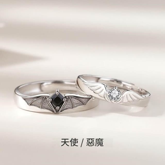 【巴黎精品】現貨+預購 頂級925純銀戒指婚戒女鑽戒開口戒情侶對戒尾戒情人節禮物-天使惡魔男女飾品a1li65