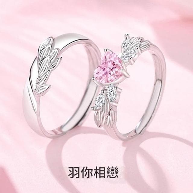 【巴黎精品】現貨+預購 頂級925純銀戒指婚戒女鑽戒開口戒情侶對戒尾戒情人節禮物-羽你相戀男女飾品a1li60