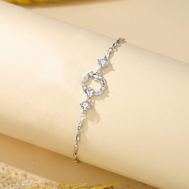 【巴黎精品】現貨+預購 頂級925純銀手鍊情侶手鏈女首飾情人節禮物-木棉與橡樹情侶手鍊男女飾品a1li26