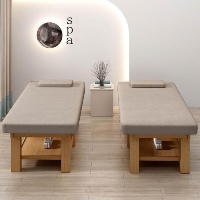 幕辭家居 美容院專用美容床實木推拿床中醫正理療床帶洞按摩床紋繡采耳spa dc5