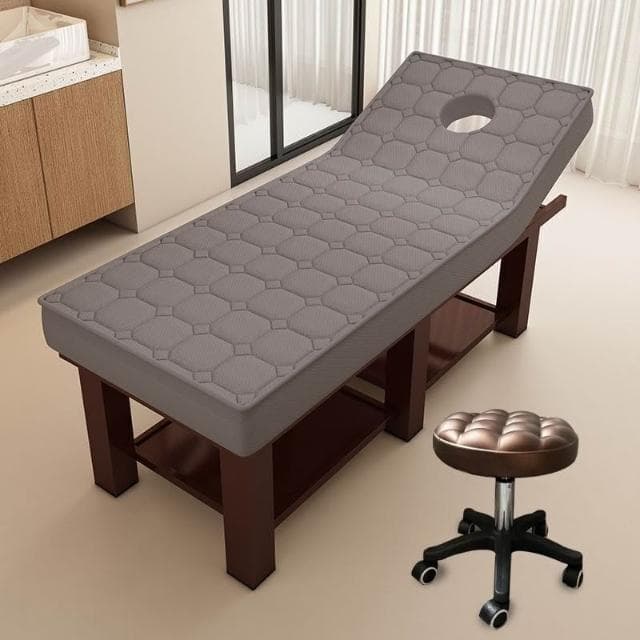 幕辭家居 乳膠美容床美容院專用按摩床推拿床帶洞美體中醫理療床紋繡美容床 5ac