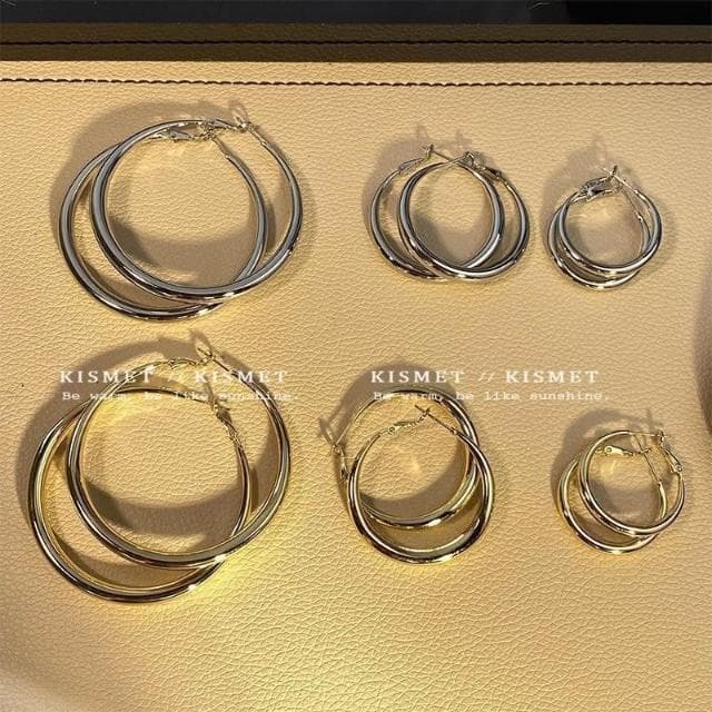 耳環方圓臉天菜經典簡約大圈圈耳環通勤耳飾冷淡風氣質耳圈女ins不過敏看不膩超閃耳環耳飾飾品不褪色百搭禮物輕盈精緻輕奢高級