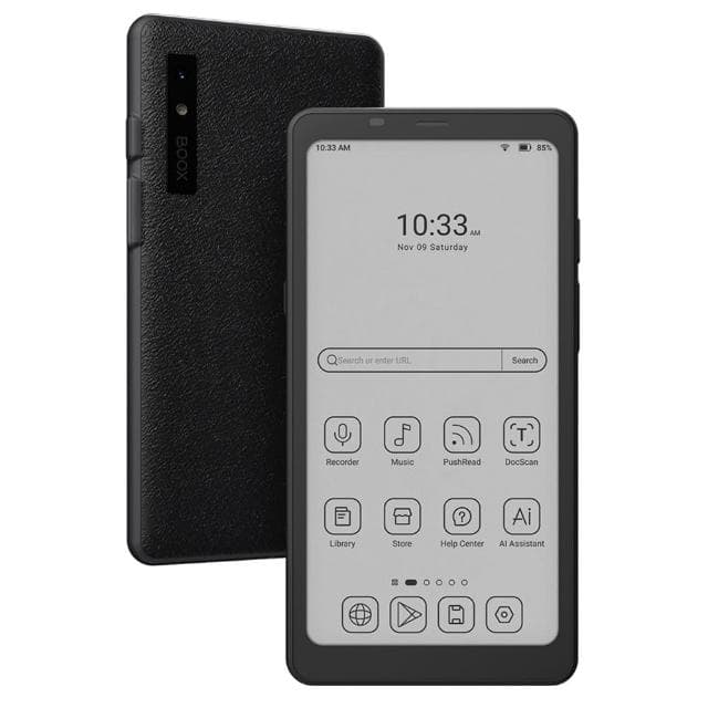 【BOOX 文石】BOOX Palma 2｜6.13 吋手機型電子書閱讀器(爵士黑)，含翻頁式皮套 ★全新現貨★