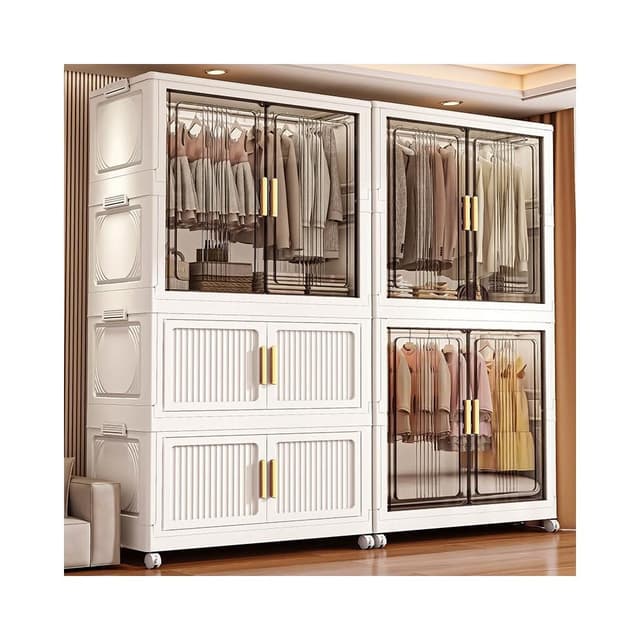 寶寶衣櫃 免安裝嬰兒衣服收納櫃 臥室兒童簡易塑料小衣櫥 家用儲物櫃