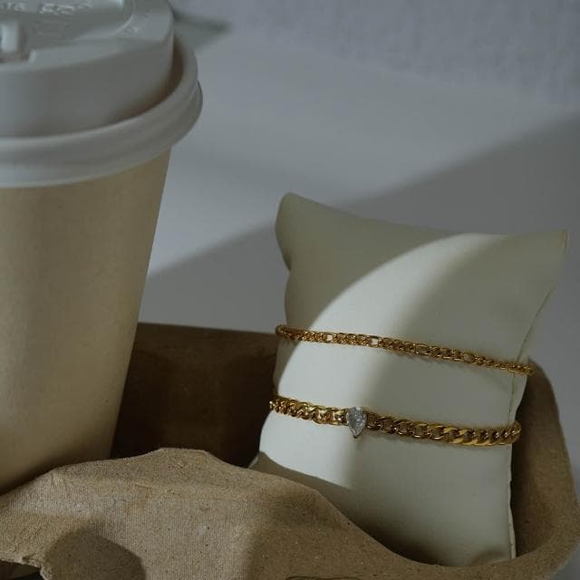 【Poesie】RADIANT｜水滴形｜鑲嵌｜單鑽｜古巴｜手鍊