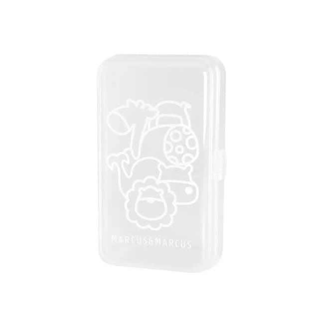 【MARCUS&MARCUS】動物樂園寶寶手握訓練叉匙收納盒|餐具收納盒 麗兒采家