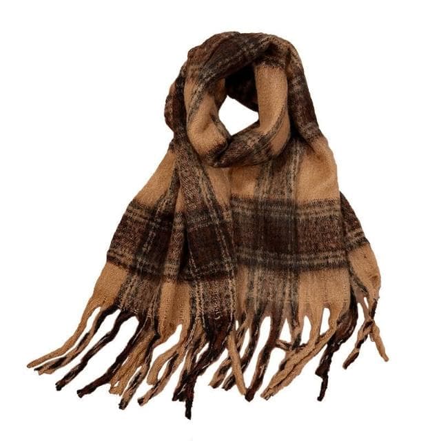 圍巾仿羊絨圍巾女秋冬季新款加厚保暖圍脖顯白流蘇中長款百搭圍巾保暖披肩圍巾質感圍巾冷氣披肩空調百搭保暖圍脖防風圍脖韓版圍巾