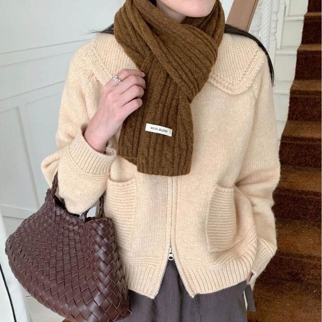 圍巾女麻花含羊毛圍巾女冬針織八字純色百搭新款高級感韓版學院風保暖披肩圍巾質感圍巾冷氣披肩空調百搭保暖圍脖防風圍脖韓版圍巾