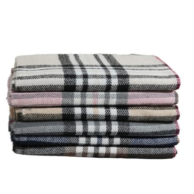 圍巾女拼色英倫格子圍巾秋冬保暖圍脖披肩兩用新款仿羊絨流蘇圍巾保暖披肩圍巾質感圍巾冷氣披肩空調百搭保暖圍脖防風圍脖韓版圍巾