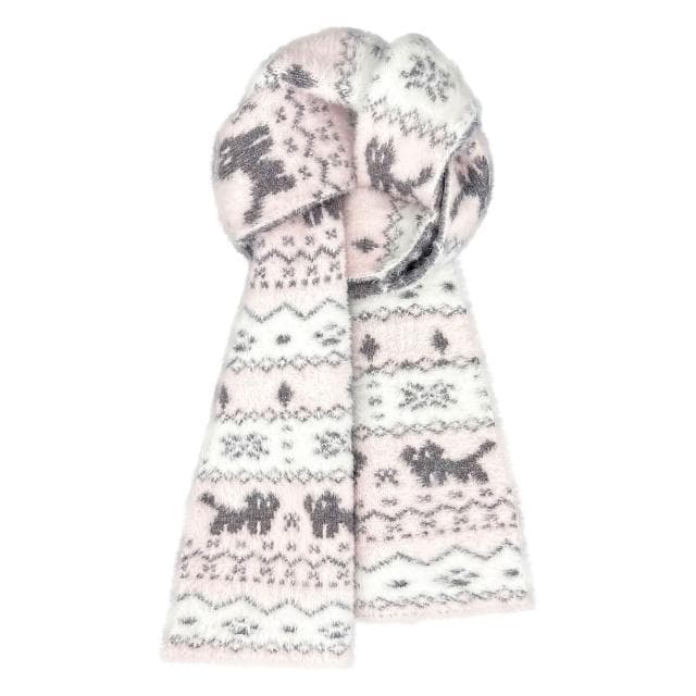 圍巾女費爾島風針織圍巾女秋冬季時髦氛圍感裝飾保暖防寒外搭圍脖保暖披肩圍巾質感圍巾冷氣披肩空調百搭保暖圍脖防風圍脖韓版圍巾