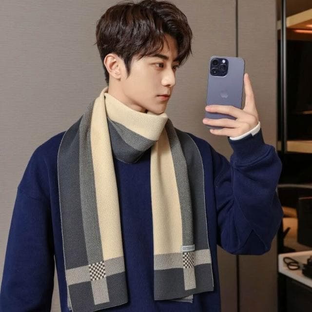 圍巾男冬季學生初高中生男士圍巾女保暖圍脖青少年保暖加厚戶外防寒圍脖男士時尚保暖質感親膚圍巾圍脖防風圍脖披肩男士針織圍巾