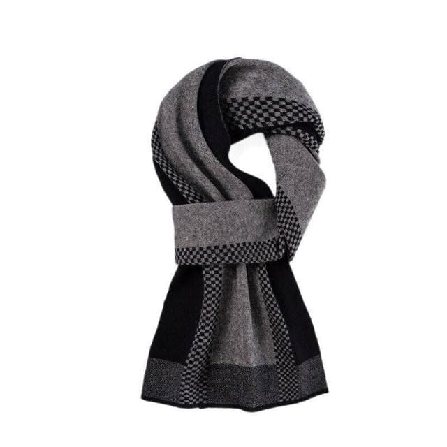 圍巾男士羊絨圍巾新款冬季男生日禮物格子保暖羊毛圍脖戶外防寒圍脖男士時尚保暖質感親膚圍巾圍脖防風圍脖披肩男士針織圍巾