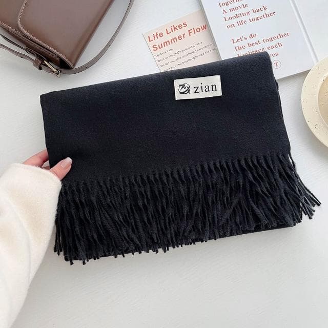 圍巾女百搭簡約純色保暖圍巾溫柔風韓版時尚氛圍感流蘇披肩圍脖女保暖披肩圍巾質感圍巾冷氣披肩空調百搭保暖圍脖防風圍脖韓版圍巾