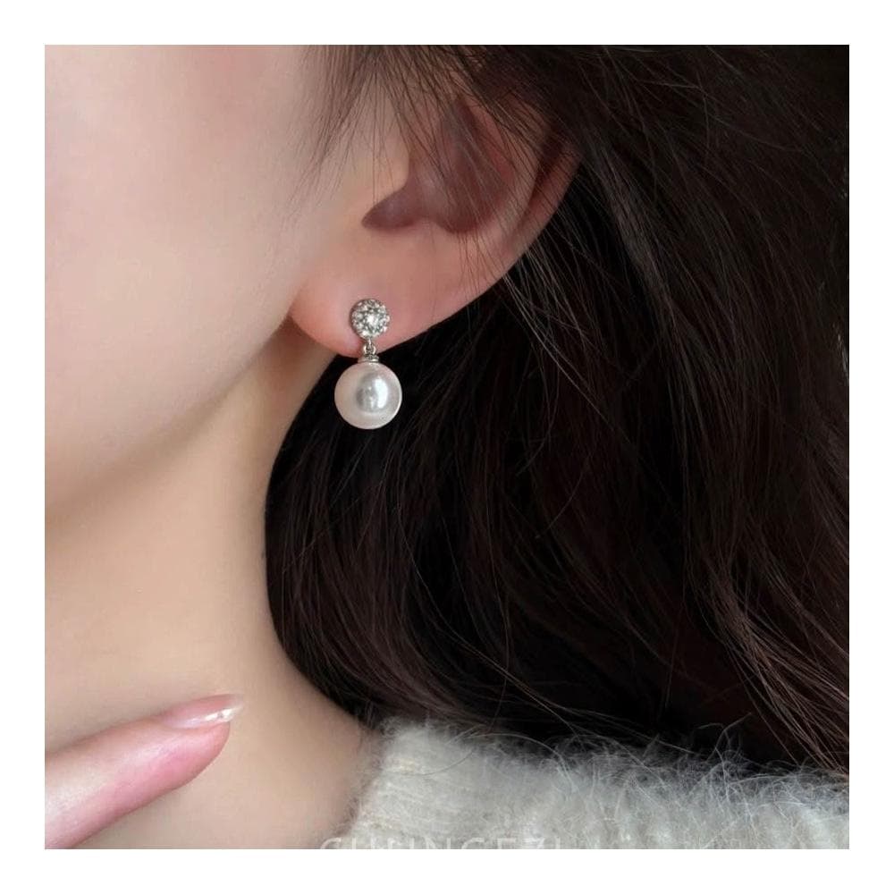 滿188出貨 韓系珍珠鋯石耳環 耳夾 無耳洞 耳針 夾式耳環 盤蚊香耳夾 耳飾 耳扣 飾品 珍珠 鋯石 禮物-13