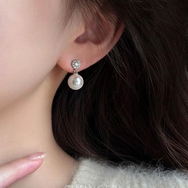 滿188出貨 韓系珍珠鋯石耳環 耳夾 無耳洞 耳針 夾式耳環 盤蚊香耳夾 耳飾 耳扣 飾品 珍珠 鋯石 禮物-13