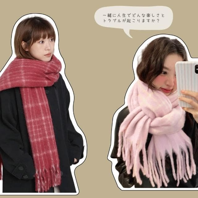 【ZOII 佐壹】溫柔格紋羊毛大圍巾 羊毛圍巾 格紋圍巾 冬季圍巾 保暖圍巾 賞雪 禦寒 秋冬圍巾#322040
