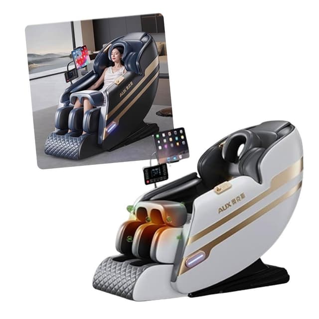 【宅造印象】按摩椅 6頭+6頭玉石雙機芯旗艦款按摩揉捏太空艙 上下游走/護膝熱敷/泰式拉筋 仿生揉感