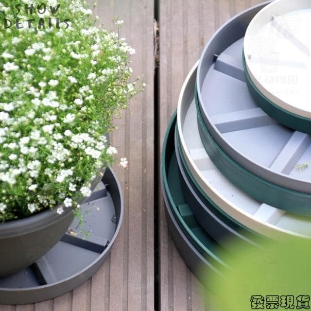 沐晨植物園｜花盆底盤 水盤 塑膠底盆 底盤 花盤托盤 接水盤 盆栽底盤 塑膠托盤 透明水盤 園藝 植物底盤