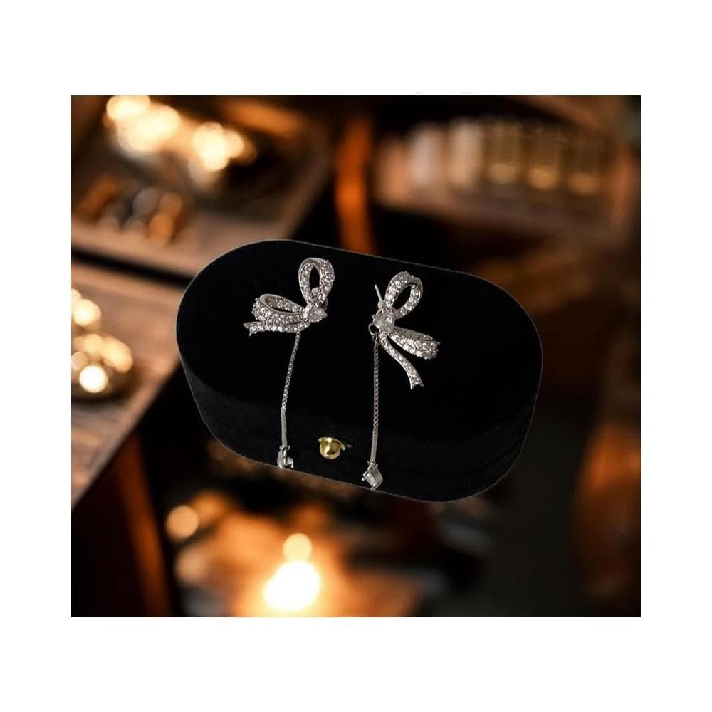 {遇見臻品}BG473水滴蝴蝶結流蘇耳環ins風耳飾品蝴蝶結流蘇耳環耳墜個性耳環新娘婚紗結婚耳環新娘耳環長款氣質耳環飾品